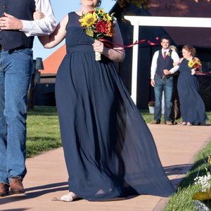 Blue Bridal Party Gown - Bill Levkoff